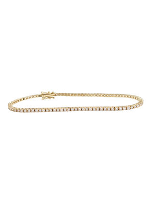 1.5mm Lab Grown Diamond Gold Tennis Bracelet