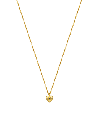 Sapphire Heart Pendant Necklace