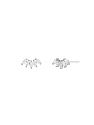 Penta Crown Stud Earrings