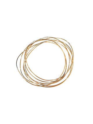 Atelier Stone Essence Stacking Bracelet Slim Organic 18K Gold Filled Bangle Handmade in France | LE FIGUE NEW YORK
