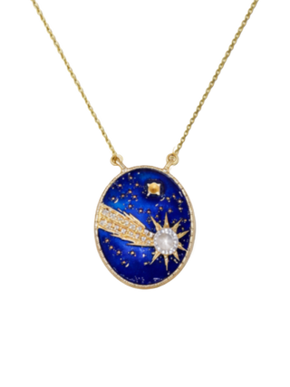 Diaperis Thalassa Celestial Gold Filled Cubic Zirconia Pendant Necklace | LE FIGUE NEW YORK