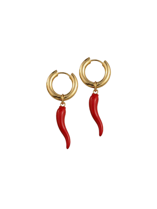 Fascinato Pepperoncino Earring Red Chili Pepper Charm Earrings | LE FIGUE NEW YORK