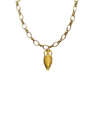 Fascinato Jarro Necklace with Gold-Tone Amphora Charm and Link Chain | LE FIGUE NEW YORK