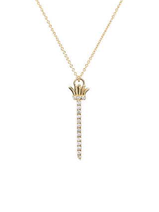 Felt & Son Forever With Us Small Gold Vermeil Necklace with Cubic Zirconia Drop Pendant | LE FIGUE NEW YORK