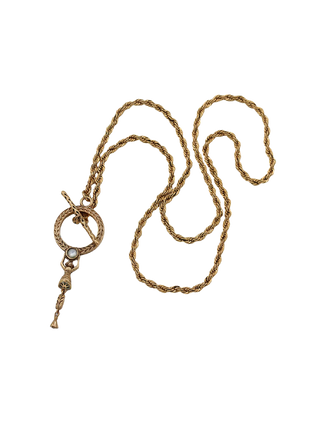 LA2L Circle Necklace in Mother of Pearl with sculptural circle pendant | LE FIGUE NEW YORK