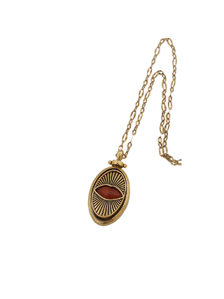 LA2L Kisses Pivot Necklace in Carnelian, gold-filled lips pendant | LE FIGUE NEW YORK