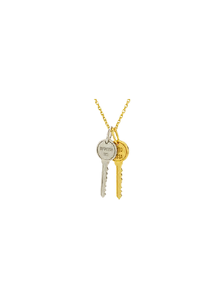 MYA BAY Definitely Yes Gold Filled Two-Tone Key Pendant Necklace | LE FIGUE NEW YORK