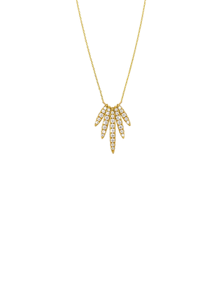 MYA BAY Aloha Gold Filled Geometric Pendant Necklace with Cubic Zirconia | LE FIGUE NEW YORK