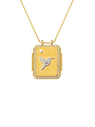 MYA BAY Colibri Boheme Gold Filled Hummingbird Pendant Necklace | LE FIGUE NEW YORK