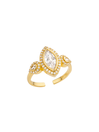 MYA BAY Lovely Mademoiselle Gold Filled Ring with Marquise Cubic Zirconia | LE FIGUE NEW YORK