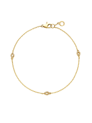 Gold Beaded Station Bracelet