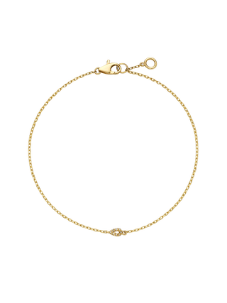 Gold Beaded Chain Bracelet
