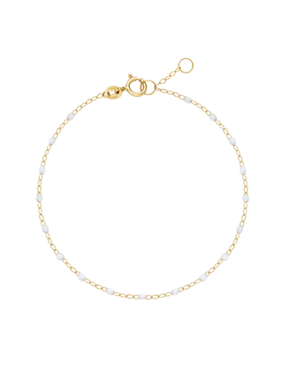 White Resin Gold Bracelet