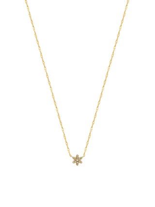 Cognac Diamond Star Pendant Necklace