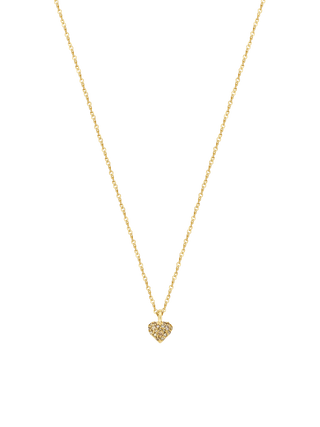 Cognac Diamond Heart Necklace