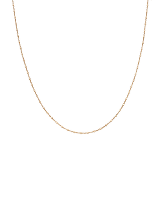 Cube Link Solid Gold Chain Necklace
