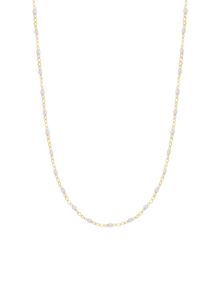 White Resin Gold Necklace