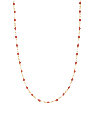 Red Resin Gold Necklace