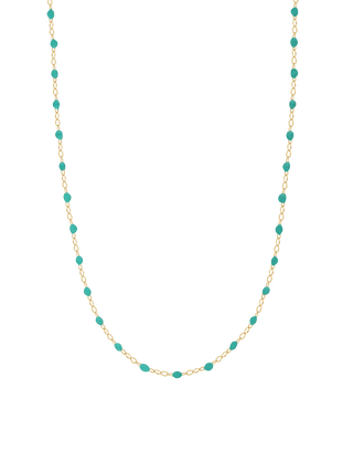 Mint Resin Gold Necklace