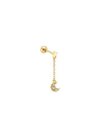 Crescent Moon Chain Piercing