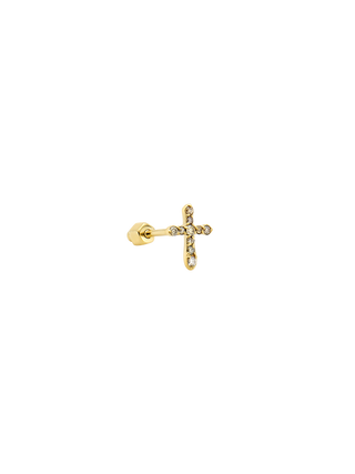 Cognac  Diamond Cross Piercing