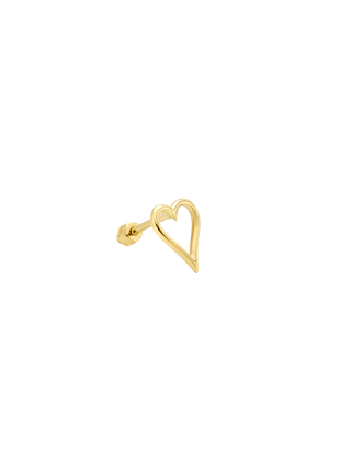 Open Heart Diamond Piercing