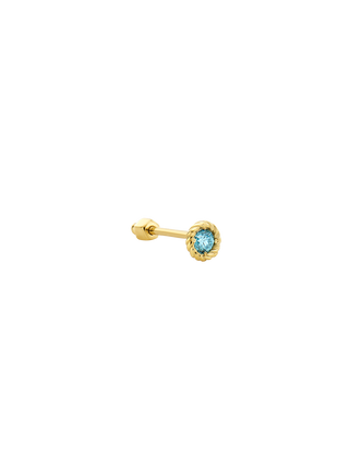 Blue Lab Diamond Charm Piercing