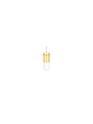 White Capsule Pendant Charm