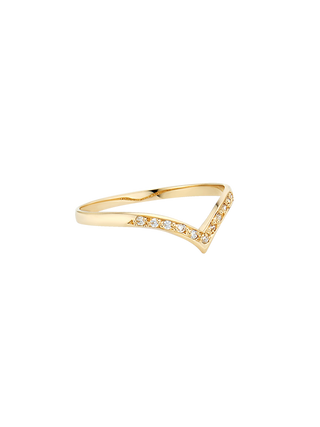 Wishbone Shaped Gold Ring