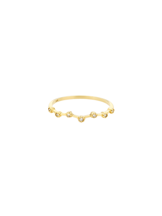 Seven Diamond Gold Ring
