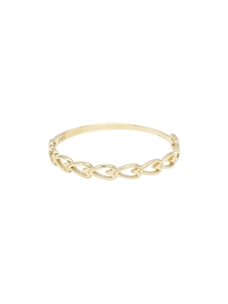 Open Heart Eternity Gold Ring
