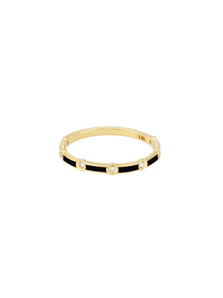 Black Lab Diamond Gold Ring