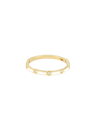 White Lab Diamond Gold Ring
