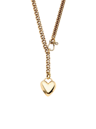 Mon Reve Bold Heart Gold Filled Necklace with Sculptural Heart Pendant | LE FIGUE NEW YORK