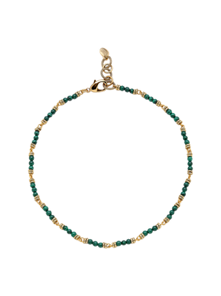 Mon Reve Grounded Malachite Beaded Gold Filled Necklace | LE FIGUE NEW YORK