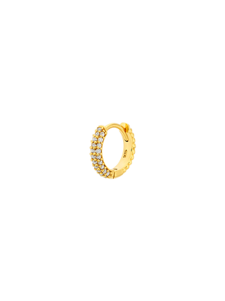 Romilt Double Sided Mini Huggies Everyday 14K Gold Vermeil Huggie Earrings | LE FIGUE NEW YORK