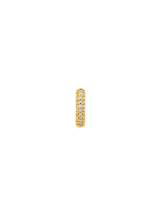 Romilt Double Sided Mini Huggies Everyday 14K Gold Vermeil Huggie Earrings | LE FIGUE NEW YORK
