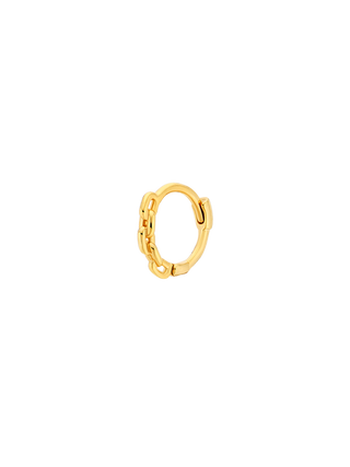 Romilt Triple Chain Mini Huggies Layered 14K Gold Vermeil Huggie Earrings | LE FIGUE NEW YORK