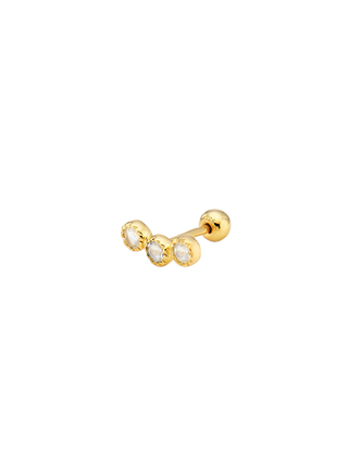 Triple Moonstone Point Piercing