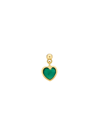 Green Onyx Heart Shape Piercing
