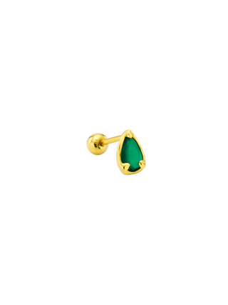 Green Onyx Teardrop Piercing