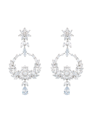 Swarovski Wreath Drop Earrings