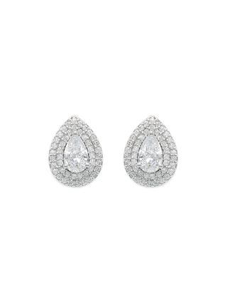 Swarovski Pear Pavé Stud Earrings