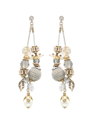 Pearl Drop Charm Earrings