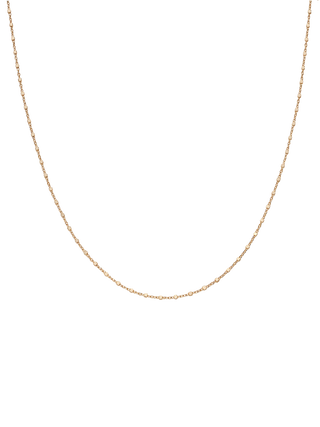 Cube Link Solid Gold Chain Necklace