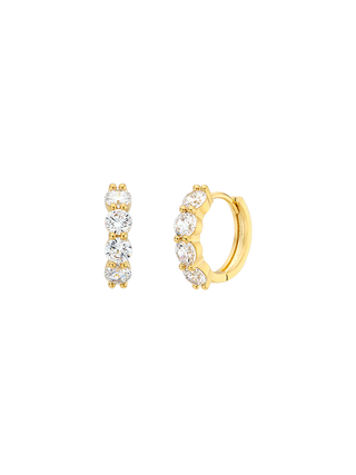 Four Stone Brilliant Hoops