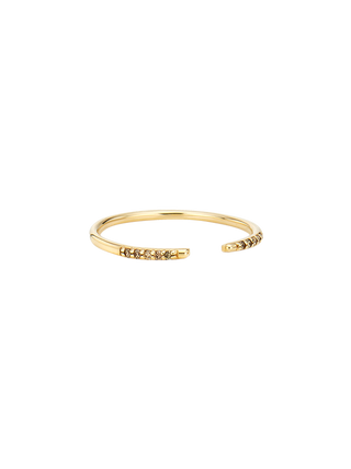 Diamond Point Gold Open Ring