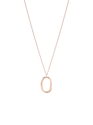 Sculptural Oval Pendant Necklace