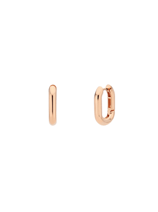 Sleek Oval Huggie Earrings