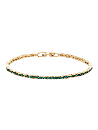 Green Sparkle Tennis Bracelet